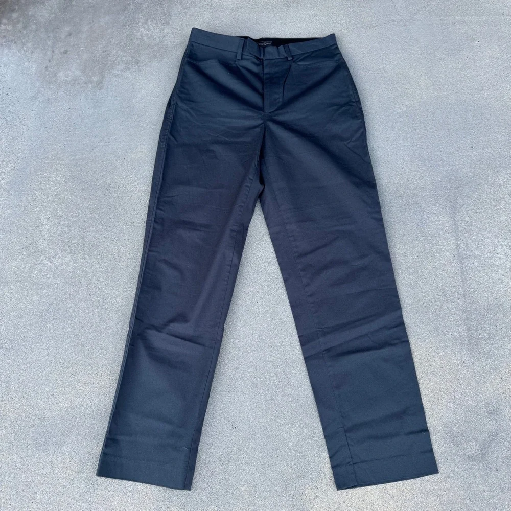 Banana Republic Mens Stretch Chino Pants Navy Blue Straight Leg 31R